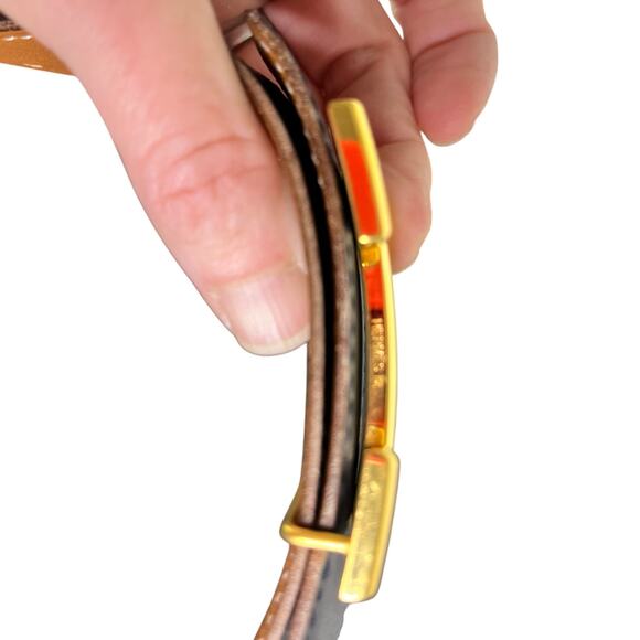Hermès Black Brown 32mm Reversible H Logo Belt Gold Buckle Wns Classic Old Money - Picture 5 of 8